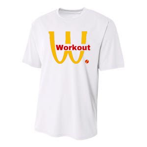 Fitness Gym Sarcastic Spoof Parody Logo Funny Workout Youth Performance Sprint T-Shirt