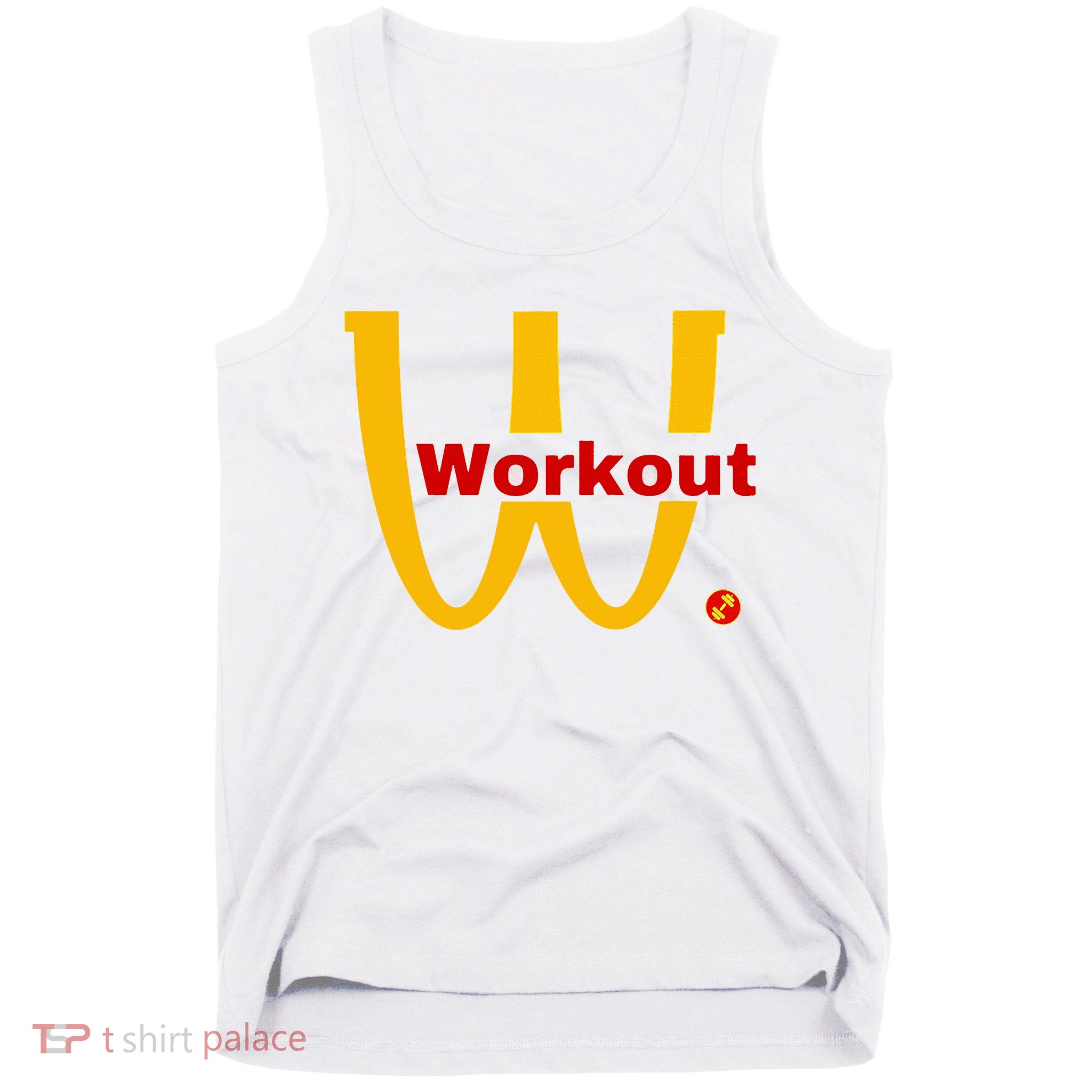 Fitness Gym Sarcastic Spoof Parody Logo Funny Workout Tank Top