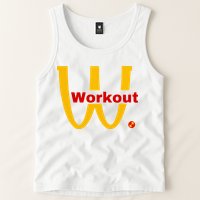 Fitness Gym Sarcastic Spoof Parody Logo Funny Workout Tank Top