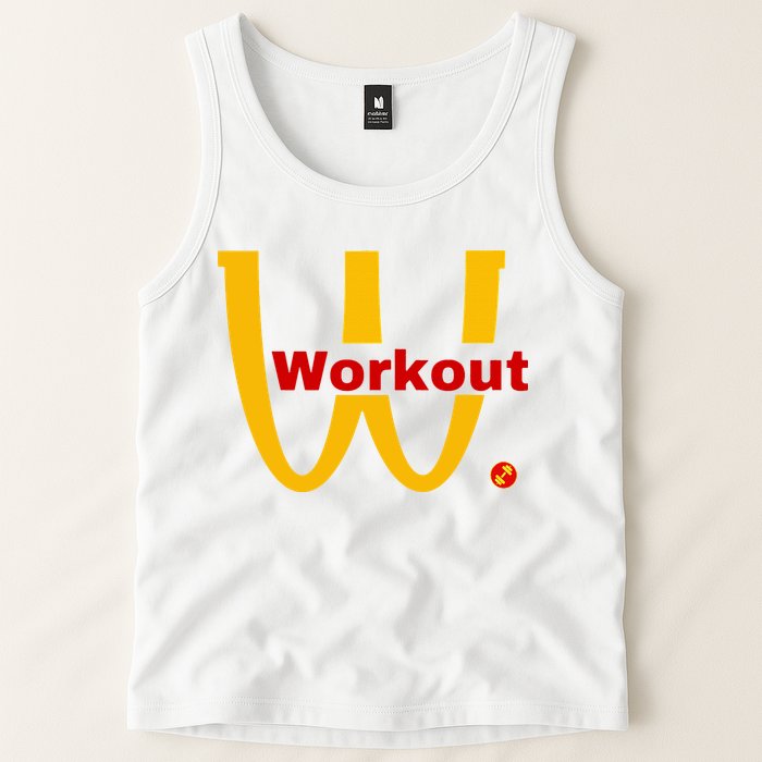 Fitness Gym Sarcastic Spoof Parody Logo Funny Workout Tank Top