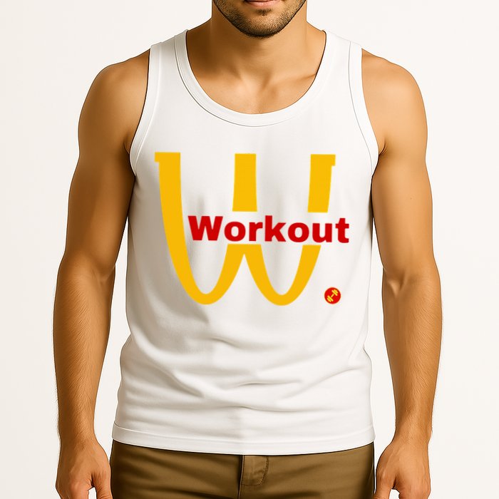 Fitness Gym Sarcastic Spoof Parody Logo Funny Workout Tank Top