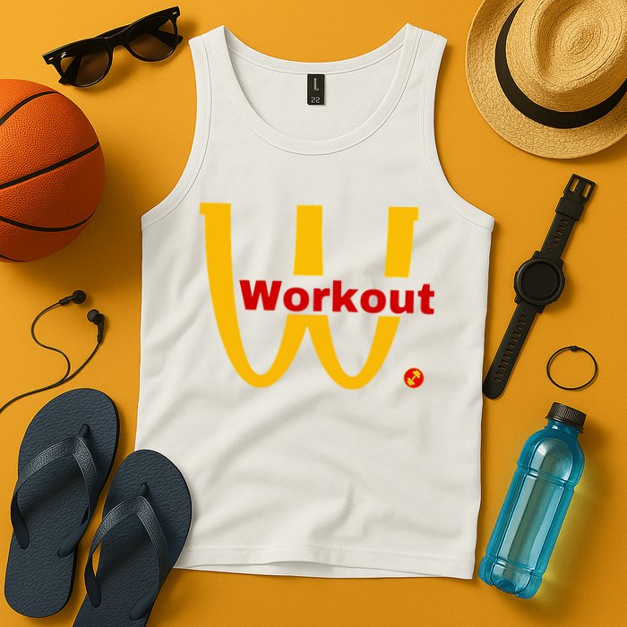 Fitness Gym Sarcastic Spoof Parody Logo Funny Workout Tank Top