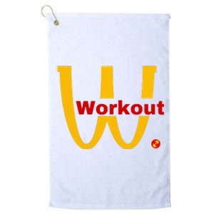 Fitness Gym Sarcastic Spoof Parody Logo Funny Workout Platinum Collection Golf Towel