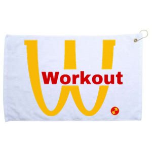 Fitness Gym Sarcastic Spoof Parody Logo Funny Workout Grommeted Golf Towel