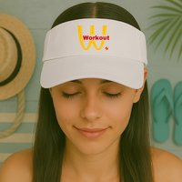 Fitness Gym Sarcastic Spoof Parody Logo Funny Workout Visor