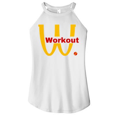 Fitness Gym Sarcastic Spoof Parody Logo Funny Workout Women's Perfect Tri Rocker Tank