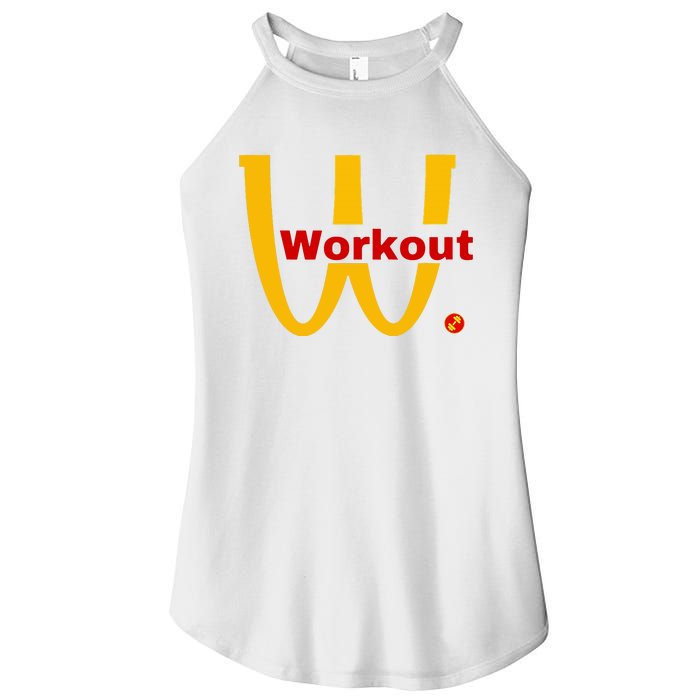 Fitness Gym Sarcastic Spoof Parody Logo Funny Workout Women's Perfect Tri Rocker Tank