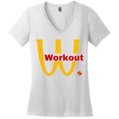 Fitness Gym Sarcastic Spoof Parody Logo Funny Workout Women's V-Neck T-Shirt