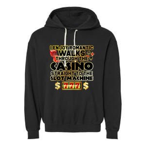 Funny Gambler Slot Machine Casino Las Vegas Gambling Garment-Dyed Fleece Hoodie