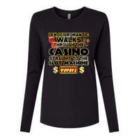 Funny Gambler Slot Machine Casino Las Vegas Gambling Womens Cotton Relaxed Long Sleeve T-Shirt