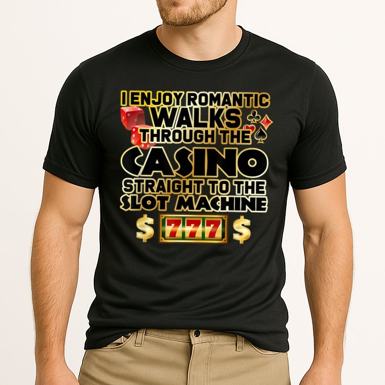 Funny Gambler Slot Machine Casino Las Vegas Gambling Cooling Performance Crew T-Shirt
