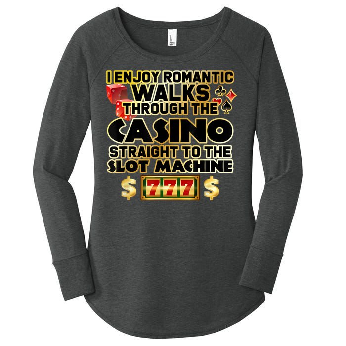 Funny Gambler Slot Machine Casino Las Vegas Gambling Women's Perfect Tri Tunic Long Sleeve Shirt