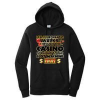 Funny Gambler Slot Machine Casino Las Vegas Gambling Women's Pullover Hoodie