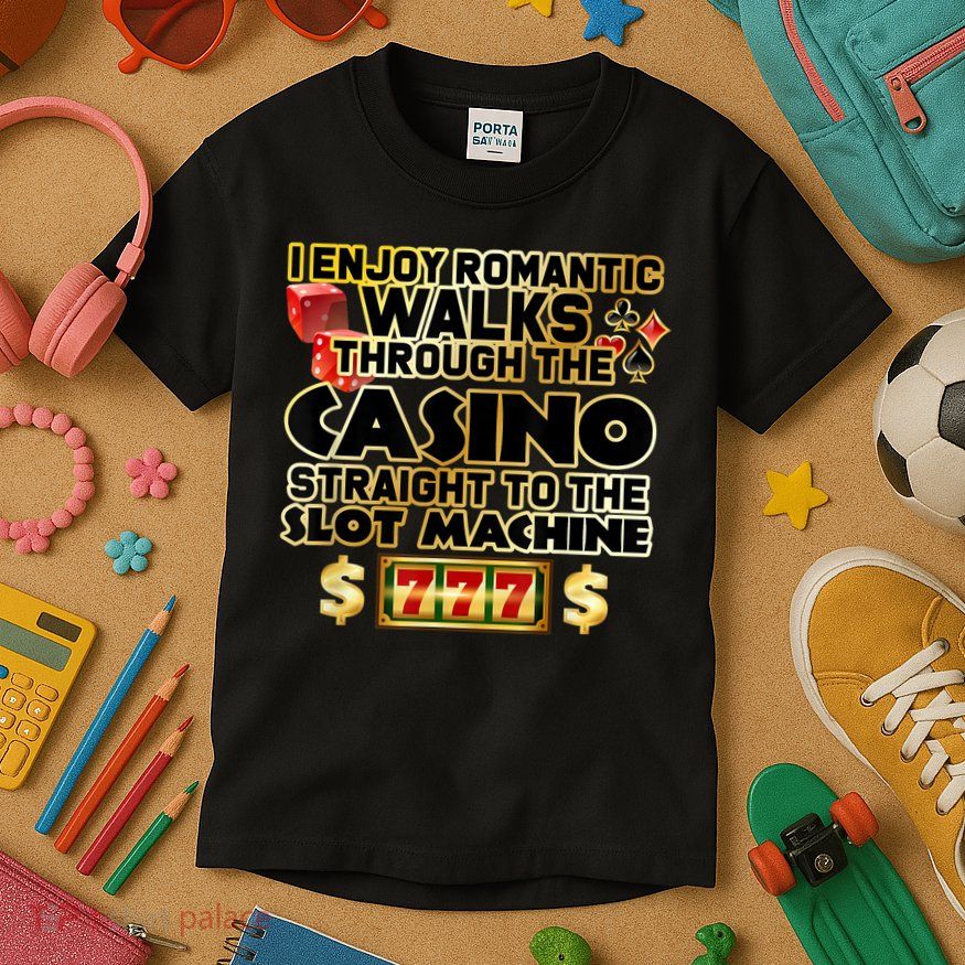 Funny Gambler Slot Machine Casino Las Vegas Gambling Kids T-Shirt