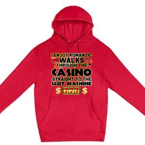 Funny Gambler Slot Machine Casino Las Vegas Gambling Premium Pullover Hoodie