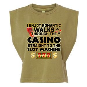 Funny Gambler Slot Machine Casino Las Vegas Gambling Garment-Dyed Women's Muscle Tee