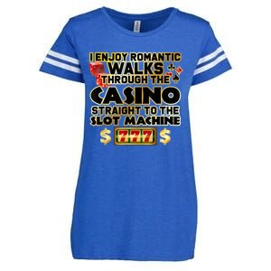 Funny Gambler Slot Machine Casino Las Vegas Gambling Enza Ladies Jersey Football T-Shirt