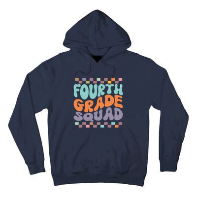 Fourth Grade Squad Retro Groovy Happy First Day Of School Gift Tall Hoodie