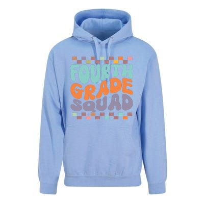 Fourth Grade Squad Retro Groovy Happy First Day Of School Gift Unisex Surf Hoodie