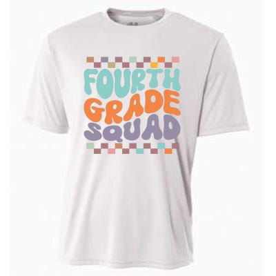 Fourth Grade Squad Retro Groovy Happy First Day Of School Gift Cooling Performance Crew T-Shirt