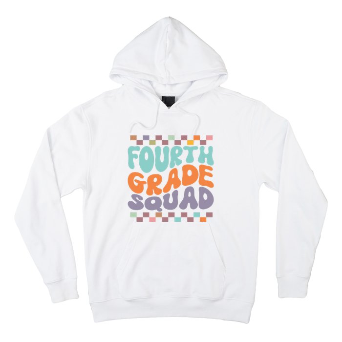 Fourth Grade Squad Retro Groovy Happy First Day Of School Gift Hoodie