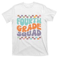 Fourth Grade Squad Retro Groovy Happy First Day Of School Gift T-Shirt