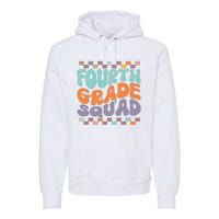 Fourth Grade Squad Retro Groovy Happy First Day Of School Gift Premium Hoodie