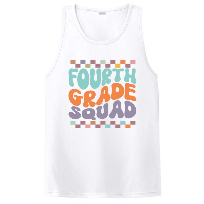 Fourth Grade Squad Retro Groovy Happy First Day Of School Gift PosiCharge Competitor Tank