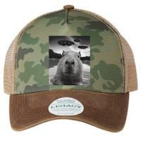 Funny Graphiccapybara Selfie With Ufos Weird Legacy Tie Dye Trucker Hat