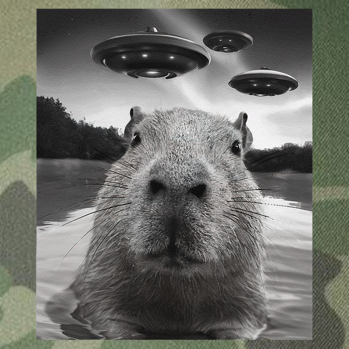 Funny Graphiccapybara Selfie With Ufos Weird Legacy Tie Dye Trucker Hat