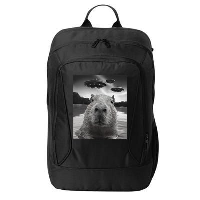 Funny Graphiccapybara Selfie With Ufos Weird City Backpack