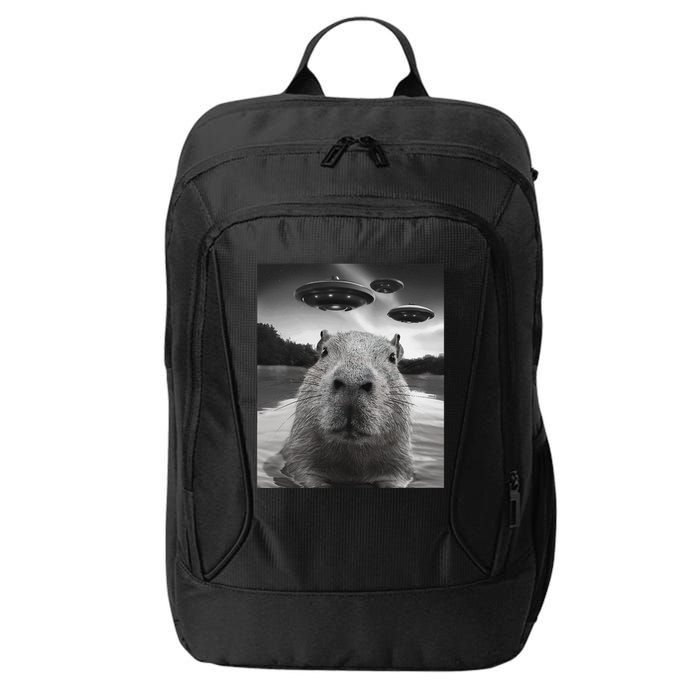 Funny Graphiccapybara Selfie With Ufos Weird City Backpack