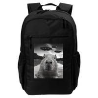 Funny Graphiccapybara Selfie With Ufos Weird Backpack