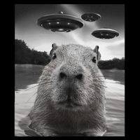 Funny Graphiccapybara Selfie With Ufos Weird Backpack