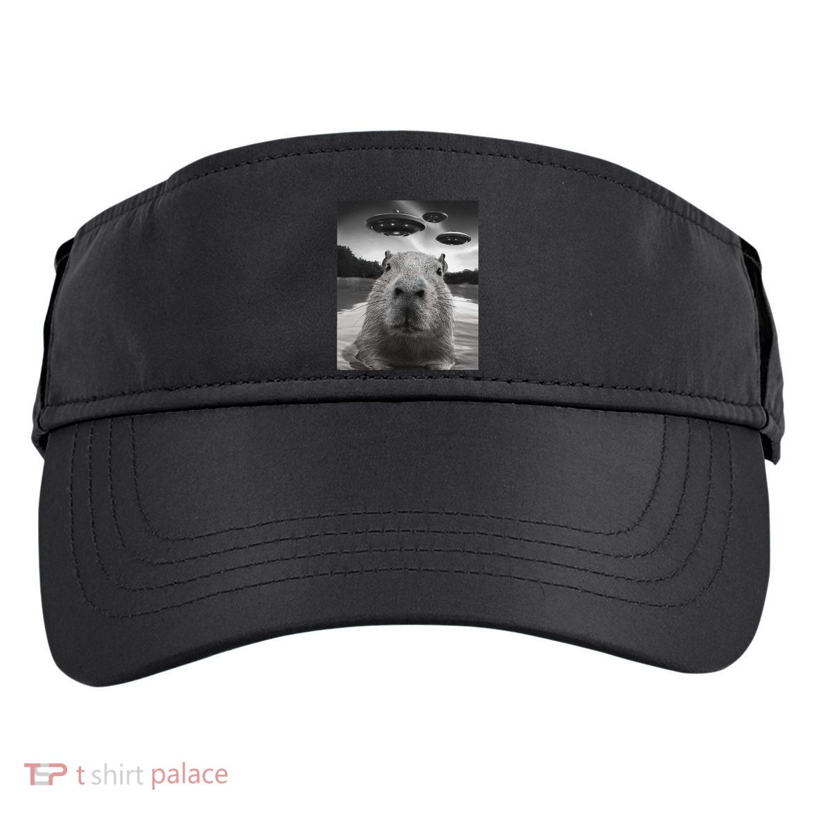 Funny Graphiccapybara Selfie With Ufos Weird Adult Drive Performance Visor