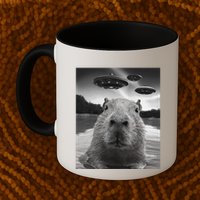Funny Graphiccapybara Selfie With Ufos Weird Mug