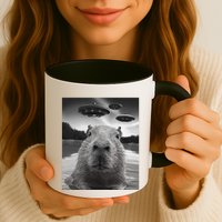Funny Graphiccapybara Selfie With Ufos Weird Mug