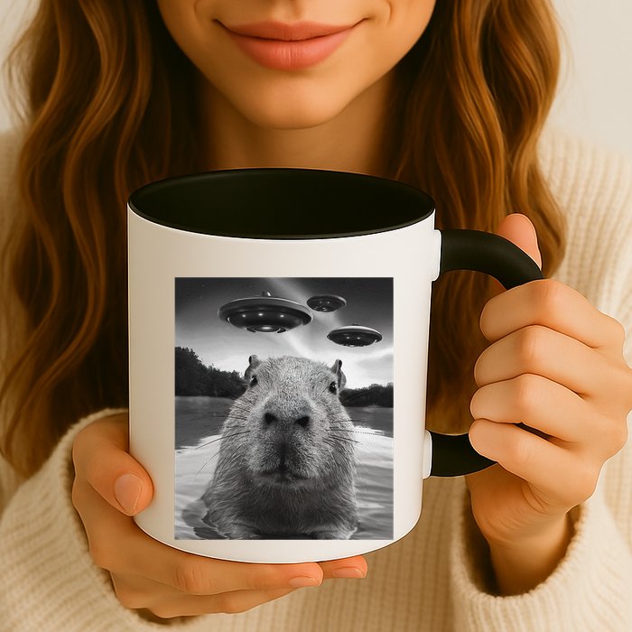 Funny Graphiccapybara Selfie With Ufos Weird Mug