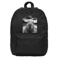 Funny Graphiccapybara Selfie With Ufos Weird 16 in Basic Backpack