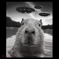 Funny Graphiccapybara Selfie With Ufos Weird Toddler Hoodie