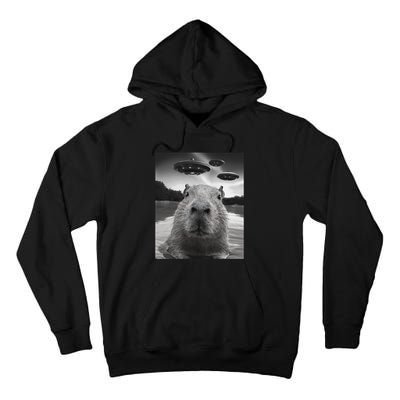 Funny Graphiccapybara Selfie With Ufos Weird Tall Hoodie