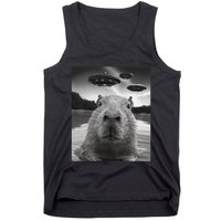Funny Graphiccapybara Selfie With Ufos Weird Tank Top