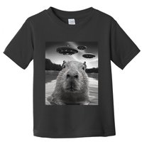 Funny Graphiccapybara Selfie With Ufos Weird Toddler T-Shirt