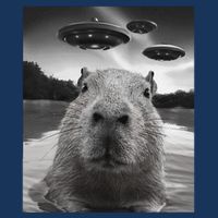 Funny Graphiccapybara Selfie With Ufos Weird Infant Baby Jersey Bodysuit