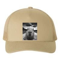 Funny Graphiccapybara Selfie With Ufos Weird Yupoong Adult 5-Panel Trucker Hat