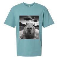 Funny Graphiccapybara Selfie With Ufos Weird Sueded Cloud Jersey T-Shirt