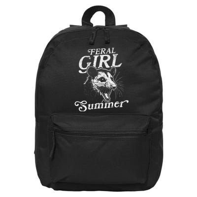 Feral Girl Summer Wild Opossum Fun 16 in Basic Backpack