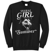 Feral Girl Summer Wild Opossum Fun Tall Sweatshirt