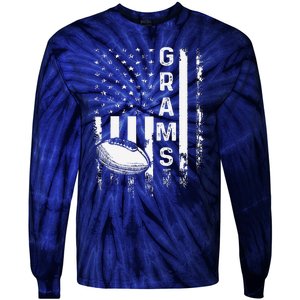 Football Grams Sports Player America Flagxmas Tie-Dye Long Sleeve Shirt