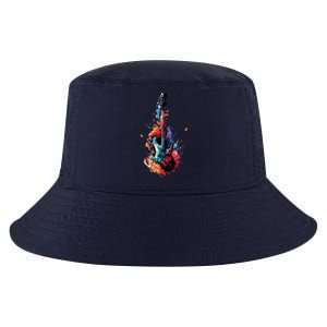 Fans Guitars Splash Art Artistic Colorful Vegetation Cool Comfort Performance Bucket Hat